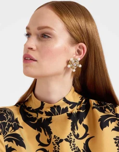 La DoubleJ Camicie E Top<Make An Exit TopCherubs Gold in Silk Twill With Feathers
