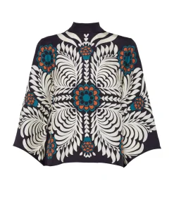 La DoubleJ Camicie E Top<Make An Exit TopMix Tiles Plac&eacute;e Black in Silk Twill