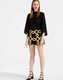 La DoubleJ Pantaloni E Shorts<Margarita ShortsTackle Black in Shot Cotton