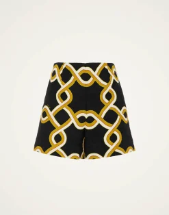 La DoubleJ Pantaloni E Shorts<Margarita ShortsTackle Black in Shot Cotton