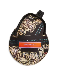 La DoubleJ Piccoli Accessori|Accessories<Mask CaseTiger Tiles Black Small in Twill