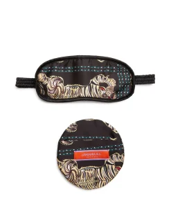 La DoubleJ Piccoli Accessori|Accessories<Mask CaseTiger Tiles Black Small in Twill
