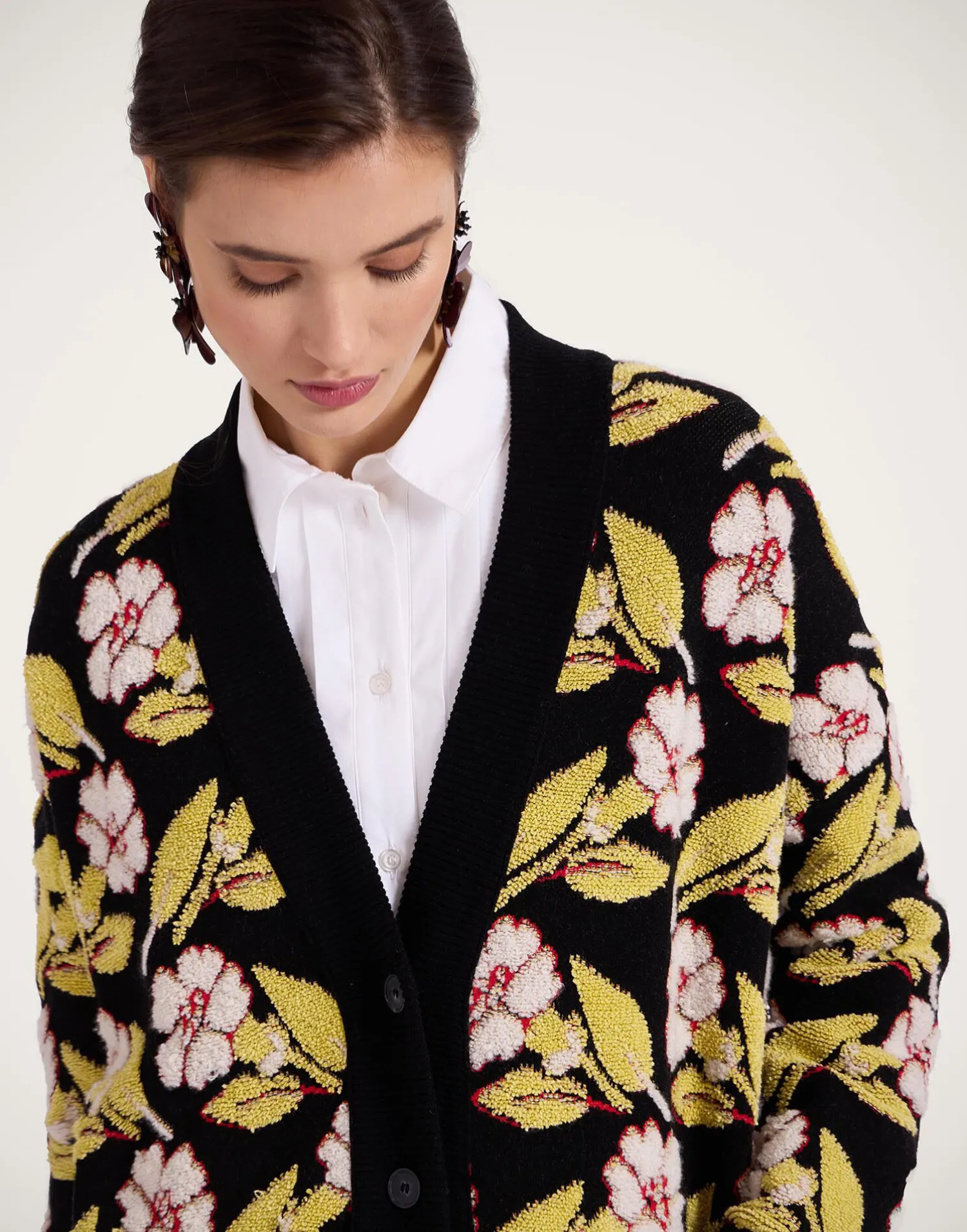 La DoubleJ Maglieria<Mayfair CardiganMayfair Black in Jacquard