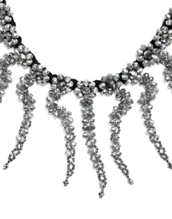 La DoubleJ Accessories|Bijoux<Mayfair NecklaceSolid Black in Embroidered Beads