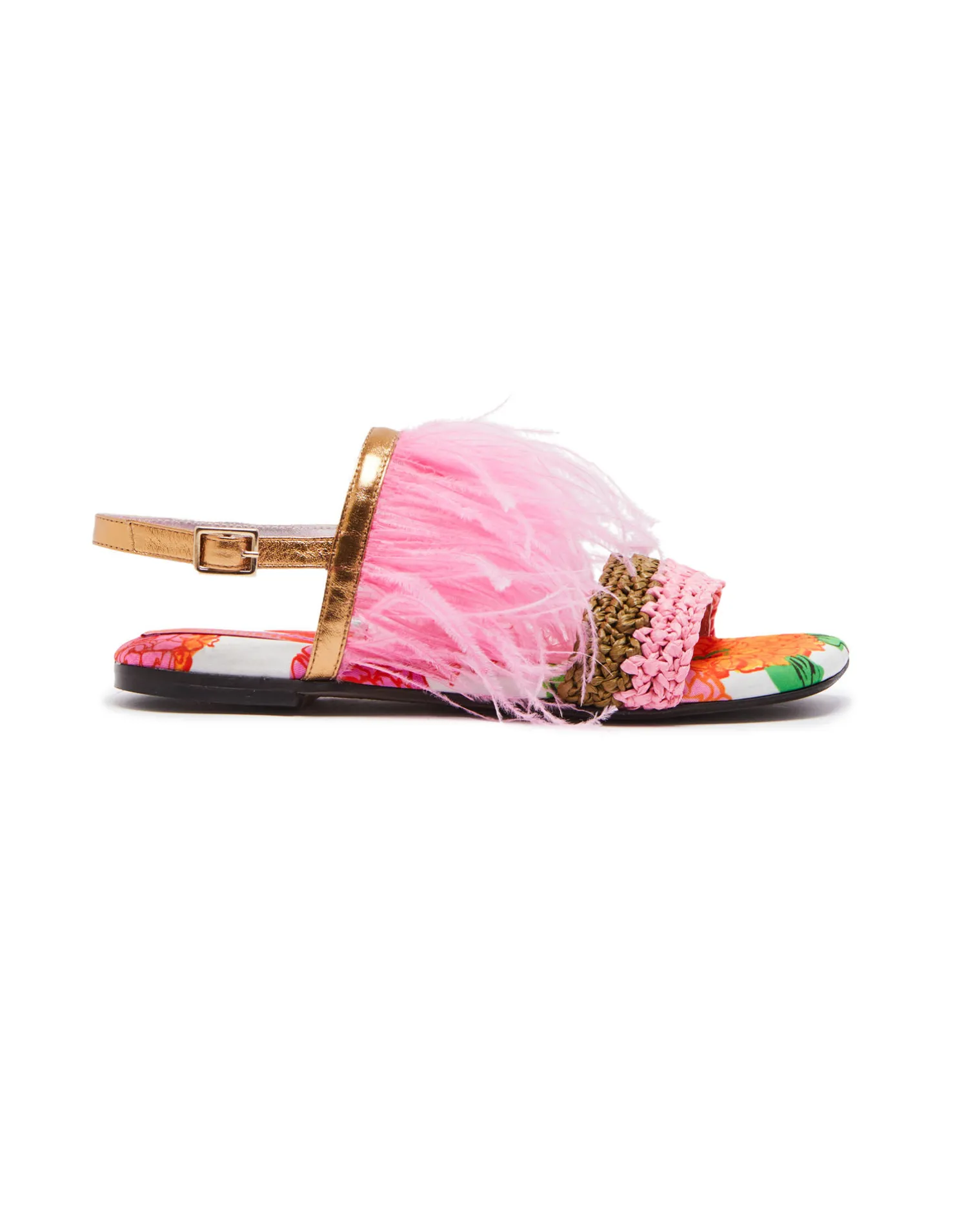 La DoubleJ Scarpe|Accessories<Medal SandalGin White in Twill