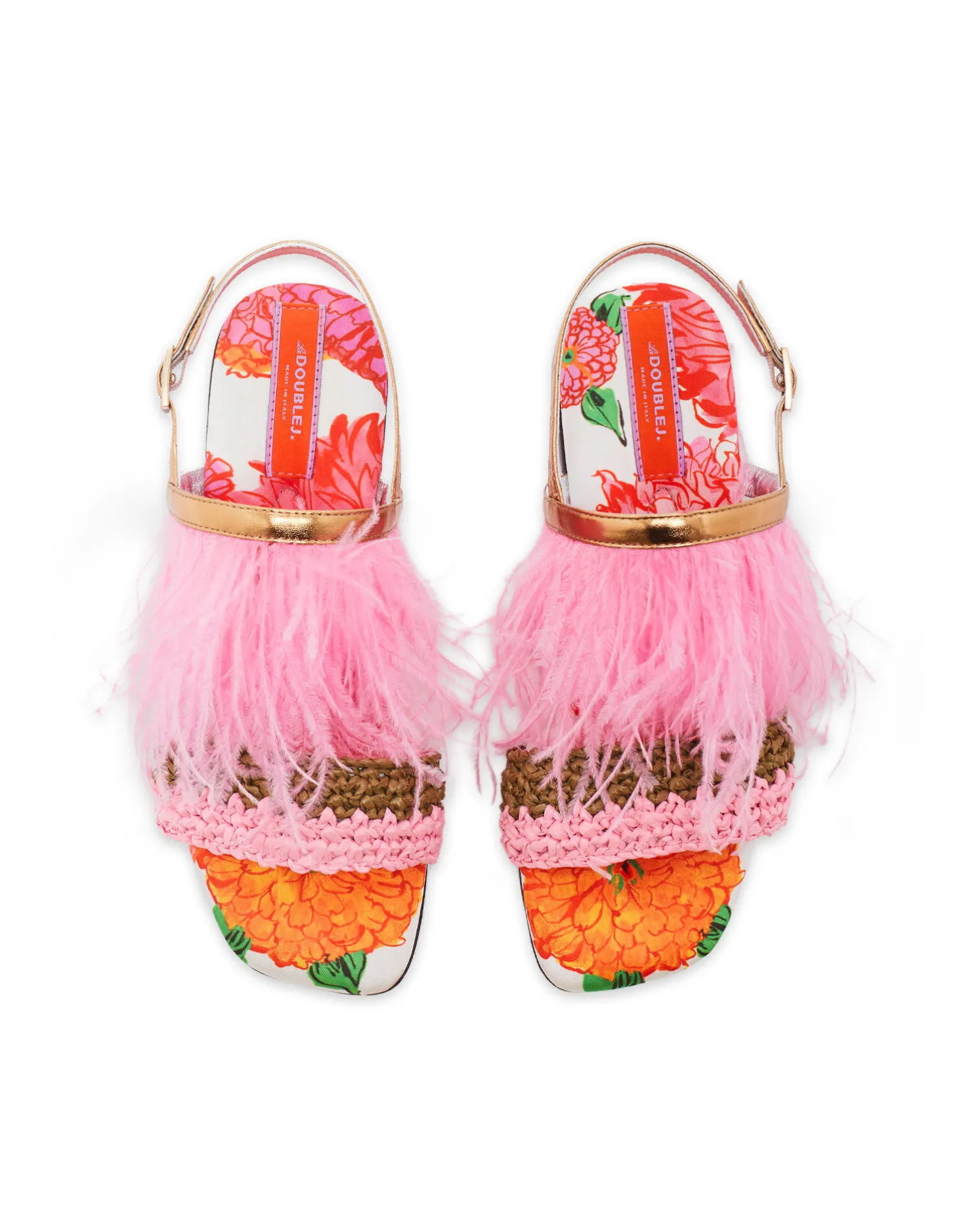La DoubleJ Scarpe|Accessories<Medal SandalGin White in Twill
