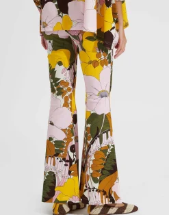 La DoubleJ Loungewear<Meditation PantsBig Flower Rose in Cotton