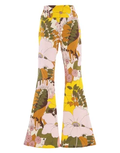 La DoubleJ Loungewear<Meditation PantsBig Flower Rose in Cotton