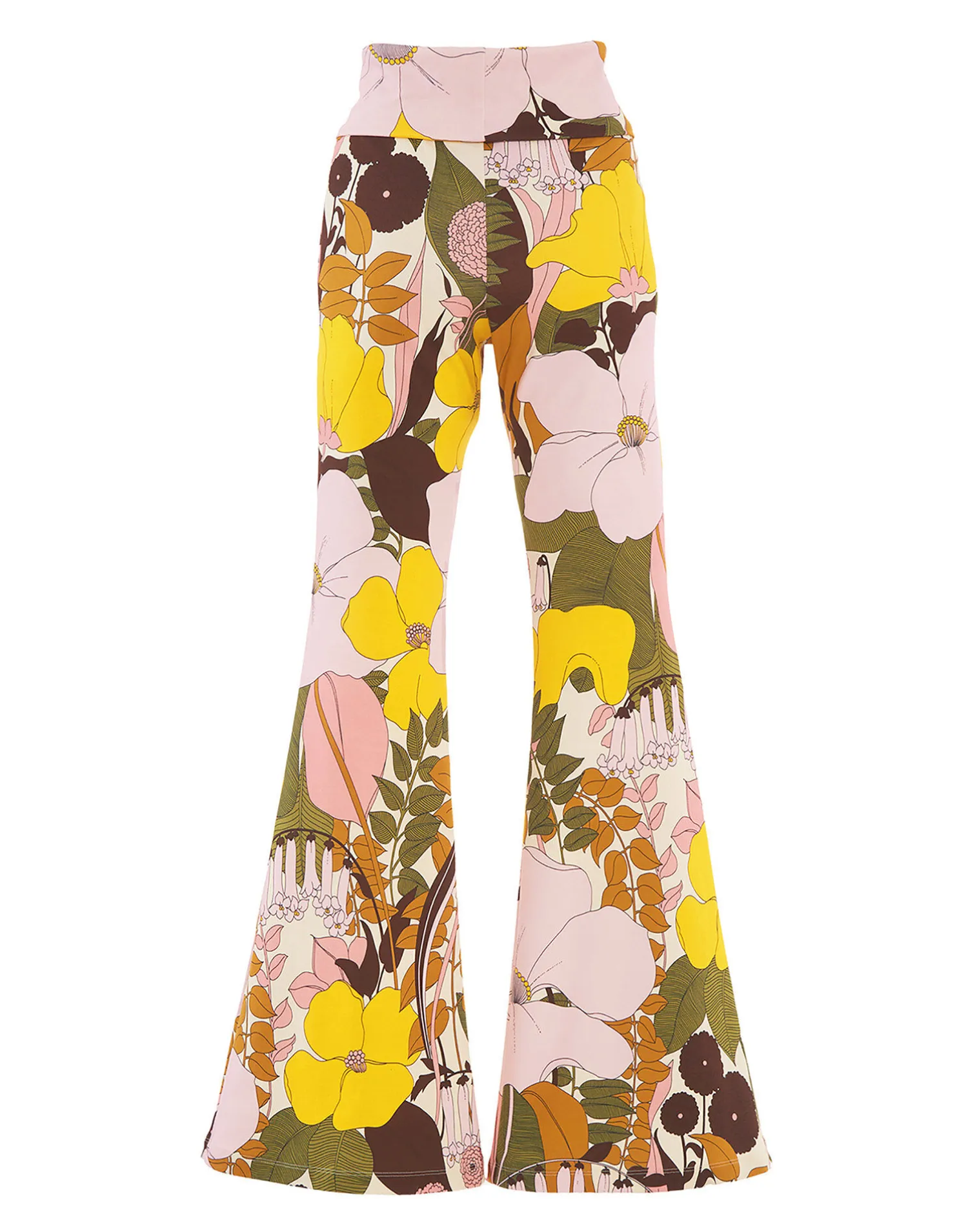 La DoubleJ Loungewear<Meditation PantsBig Flower Rose in Cotton