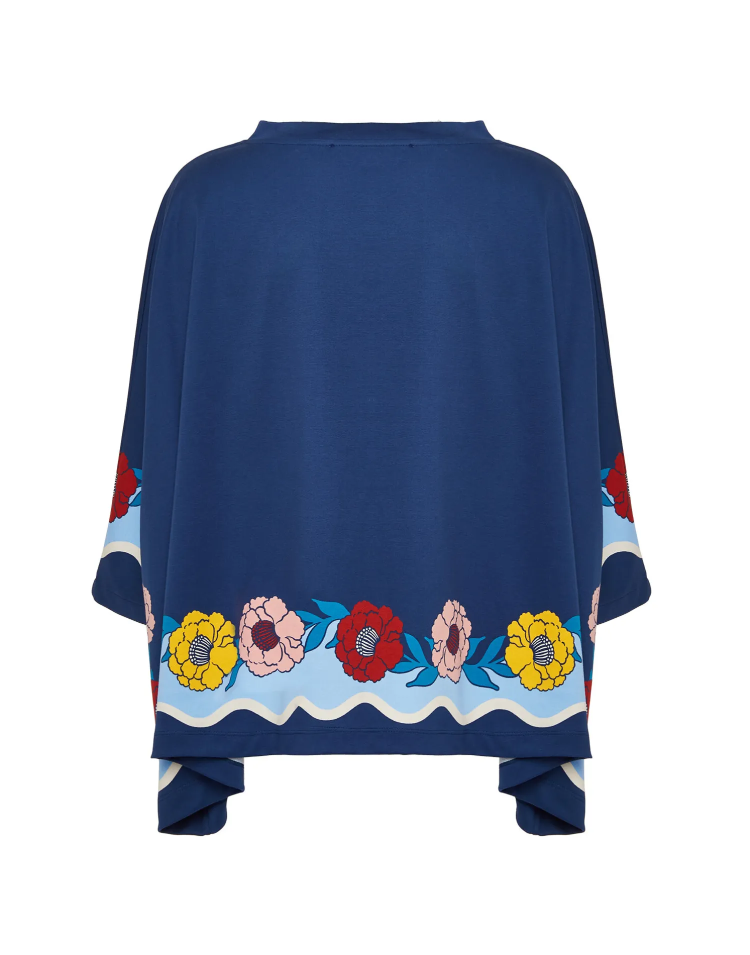 La DoubleJ Loungewear<Meditation PonchoWhitsun Placée Blue in Jersey Interlock