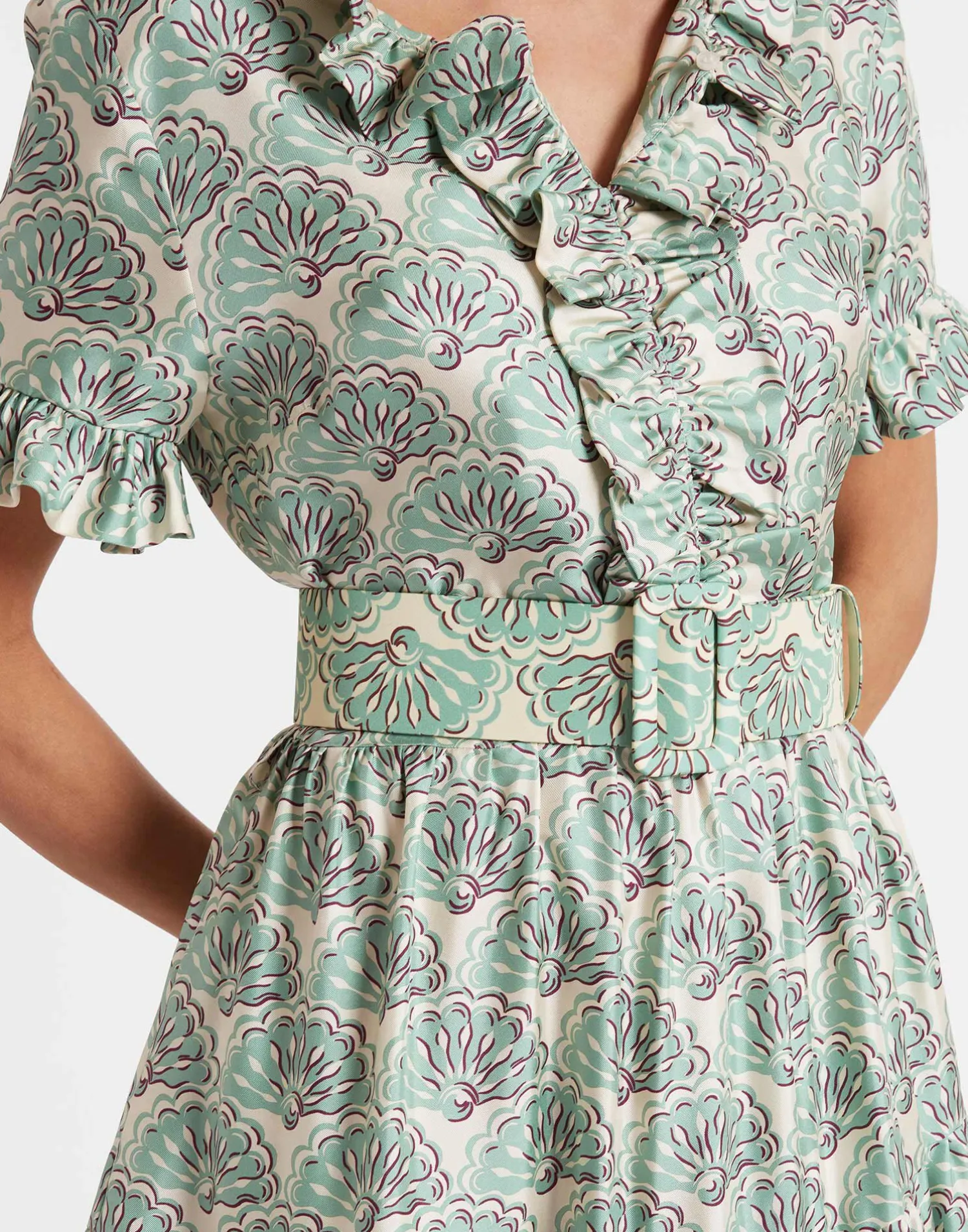 La DoubleJ Piccoli Accessori|Accessories<Medium BeltFans Mint in Light Faille