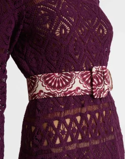 La DoubleJ Piccoli Accessori|Accessories<Medium BeltFans Purple in Light Faille