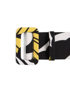 La DoubleJ Piccoli Accessori|Accessories<Medium BeltMarea Black & White in Light Faille