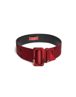 La DoubleJ Piccoli Accessori|Accessories<Medium BeltRuby Red in Jacquard