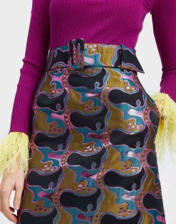 La DoubleJ Piccoli Accessori|Accessories<Medium BeltSpritz Blue Petrol in Jacquard