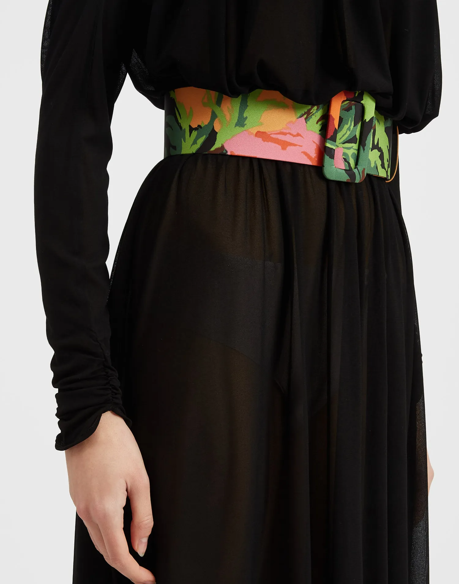 La DoubleJ Piccoli Accessori|Accessories<Medium BeltWonderland Black in Light Faille