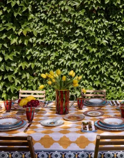La DoubleJ Tovaglie|Tessili<Medium TableclothPlaza Yellow in Linen