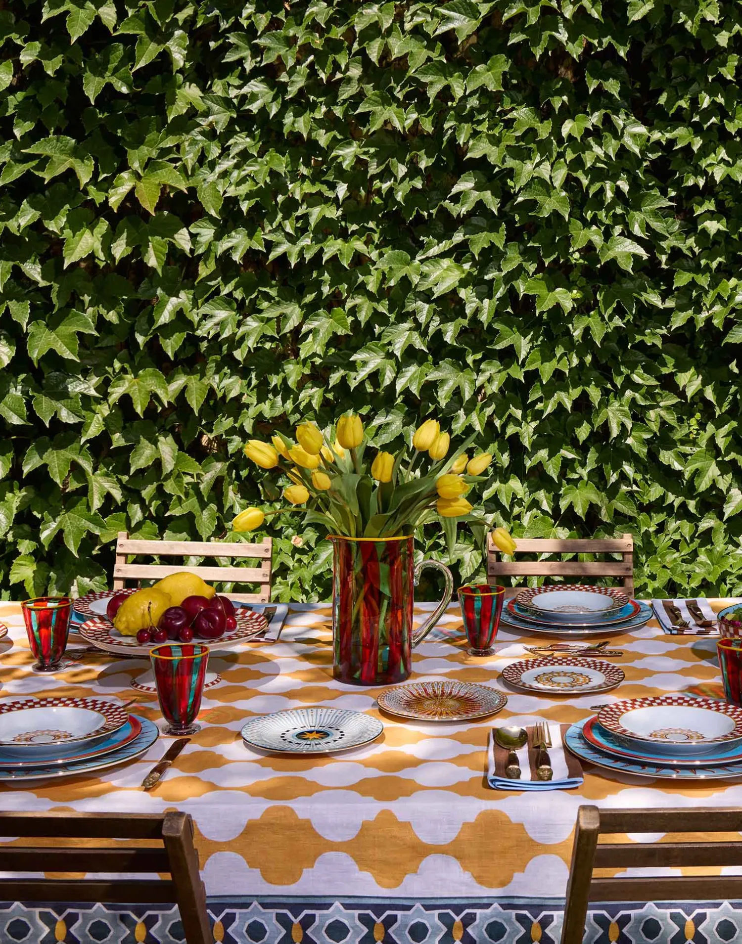 La DoubleJ Tovaglie|Tessili<Medium TableclothPlaza Yellow in Linen