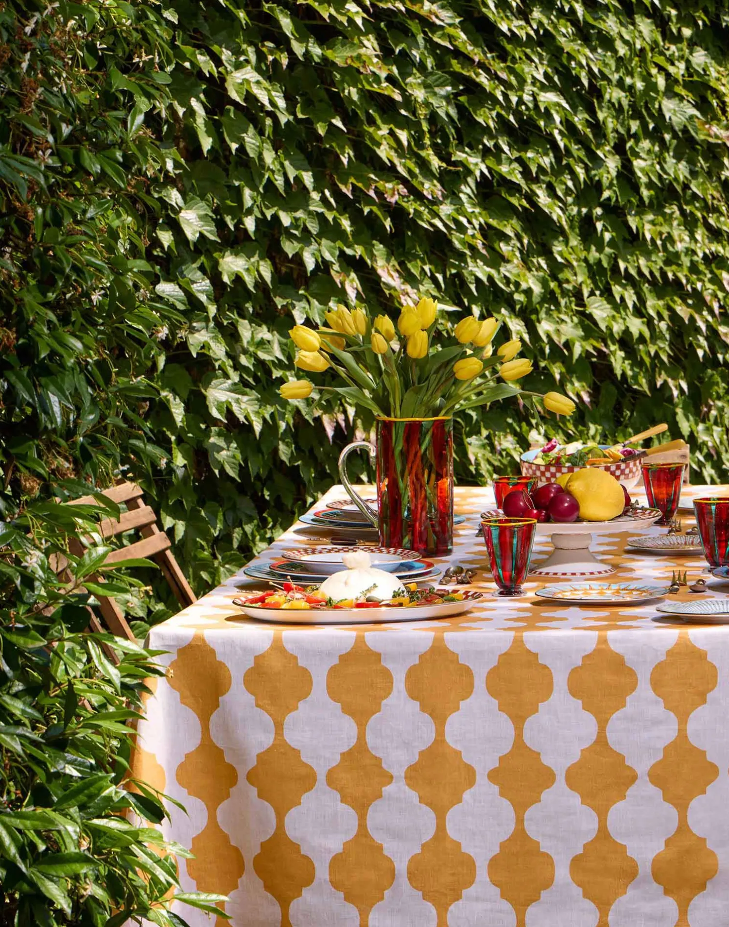 La DoubleJ Tovaglie|Tessili<Medium TableclothPlaza Yellow in Linen
