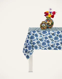 La DoubleJ Tovaglie|Tessili<Medium TableclothWildbird Blu in Linen