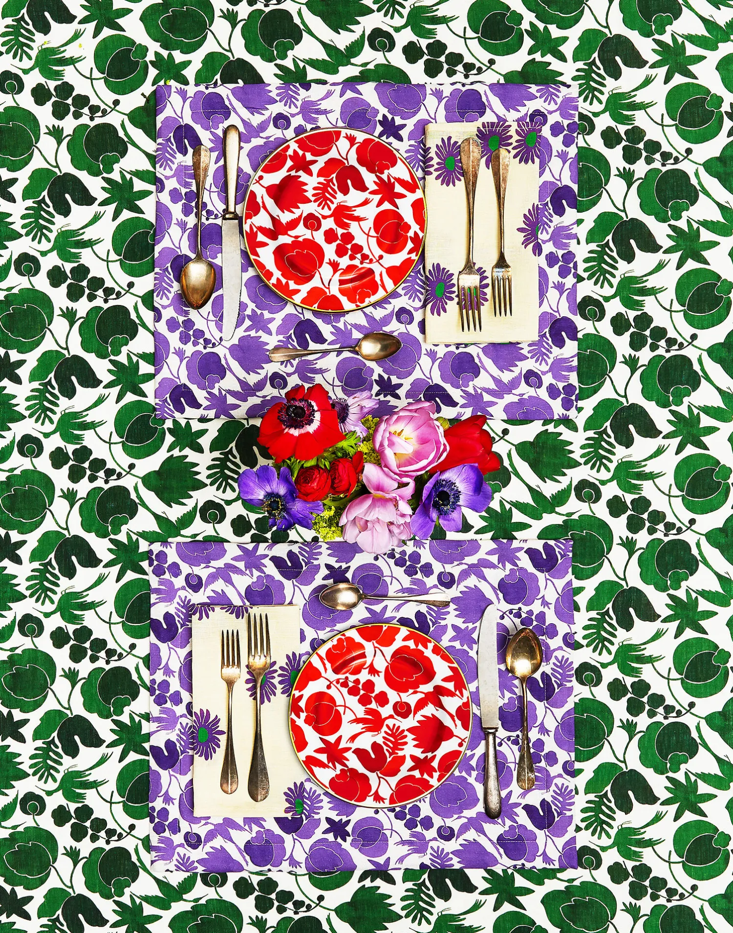 La DoubleJ Tovaglie|Tessili<Medium TableclothWildbird Verde in Linen