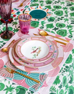 La DoubleJ Tovaglie|Tessili<Medium TableclothWildbird Verde in Linen