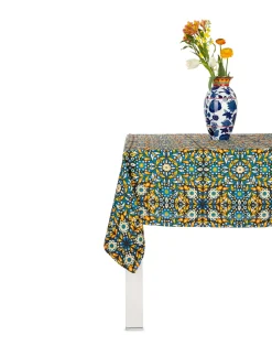 La DoubleJ Tovaglie|Tessili<Medium Tablecloth (180x280)Confetti Blu in Linen
