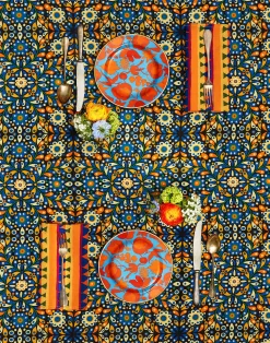 La DoubleJ Tovaglie|Tessili<Medium Tablecloth (180x280)Confetti Blu in Linen