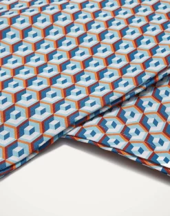 La DoubleJ Tovaglie|Tessili<Medium Tablecloth (180x280)Cubi Blu in Linen