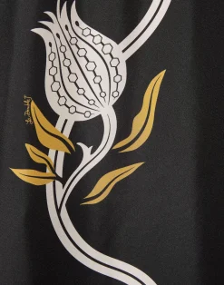 La DoubleJ Vestiti<Midnight DressMelograno Black & White in Silk Twill
