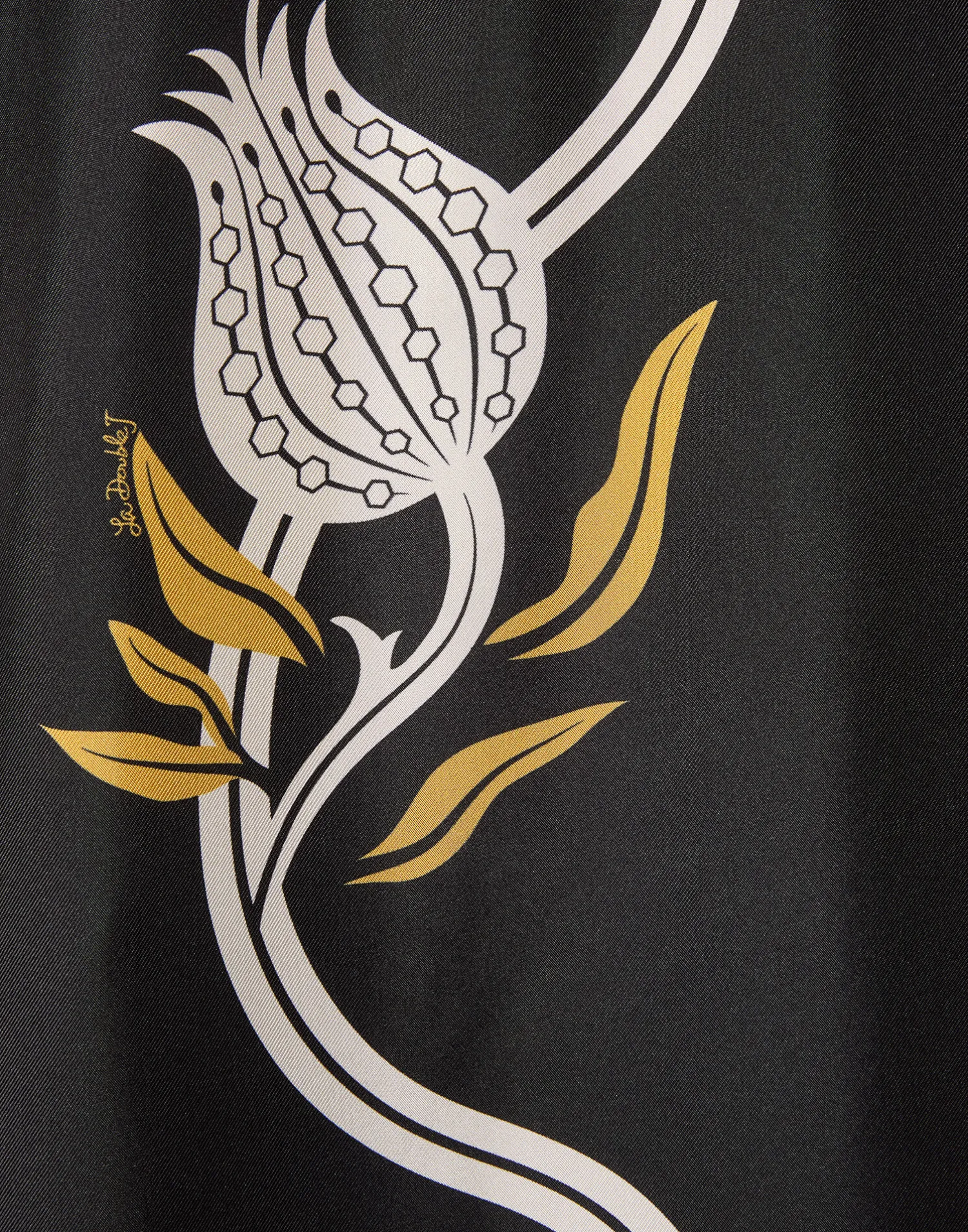 La DoubleJ Vestiti<Midnight DressMelograno Black & White in Silk Twill