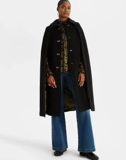 La DoubleJ Capispalla<Milano CapeBlack in Wool