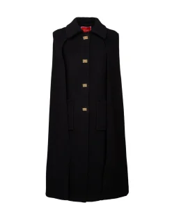La DoubleJ Capispalla<Milano CapeBlack in Wool