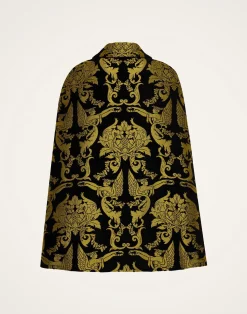La DoubleJ Capispalla<Milano Mini CapeCherubs Black in Jacquard