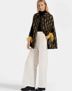 La DoubleJ Capispalla<Milano Mini CapeScarab Black in Cady Wool
