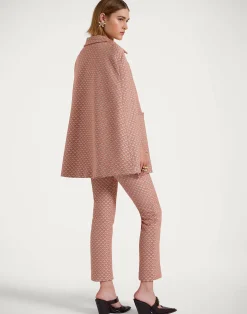 La DoubleJ Capispalla<Milano Mini CapeTulip Pale Pink in Jacquard