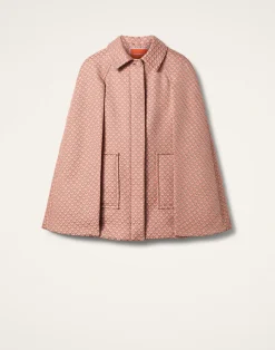 La DoubleJ Capispalla<Milano Mini CapeTulip Pale Pink in Jacquard