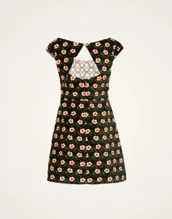 La DoubleJ Vestiti<Mini Arabesque DressMayfair Black in Cotton Velvet