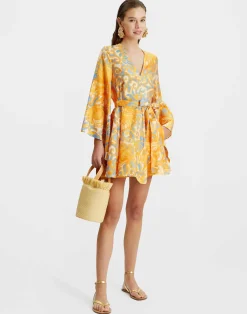 La DoubleJ Vestiti<Mini Magnifico DressAnemone Orange in Silk Twill