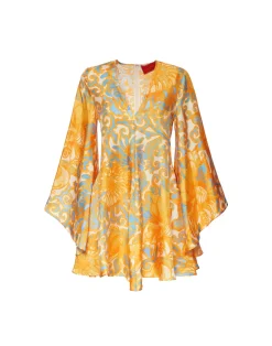 La DoubleJ Vestiti<Mini Magnifico DressAnemone Orange in Silk Twill