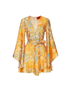 La DoubleJ Vestiti<Mini Magnifico DressAnemone Orange in Silk Twill