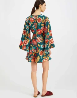 La DoubleJ Party Dressing<Mini Magnifico DressHottie Emerald in Silk Twill