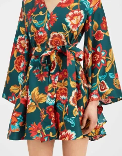 La DoubleJ Party Dressing<Mini Magnifico DressHottie Emerald in Silk Twill