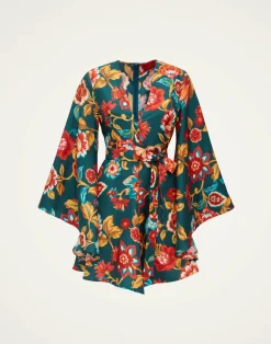 La DoubleJ Party Dressing<Mini Magnifico DressHottie Emerald in Silk Twill