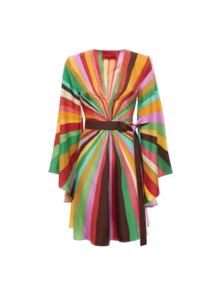 La DoubleJ Vestiti<Mini Magnifico DressRainbow in Twill Silk