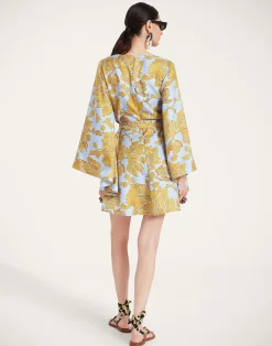 La DoubleJ Vestiti<Mini Magnifico DressTangle Light Blue in Silk Twill