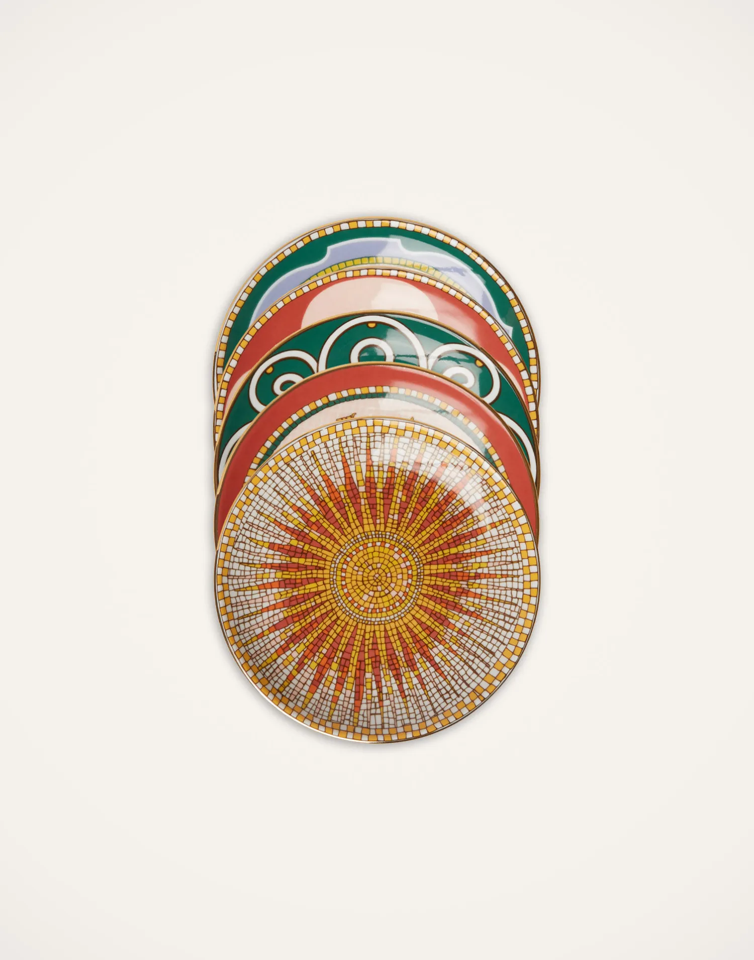 La DoubleJ Piatti Da Dessert & Piattini|Tavola<Mini Plates Set Of 5Cortile Mix in Porcelain