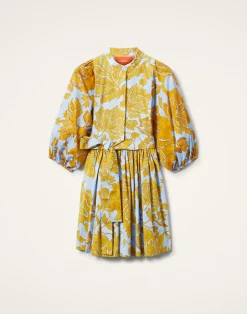 La DoubleJ Vestiti<Mini Portofino DressTangle Light Blue in Summer Poplin