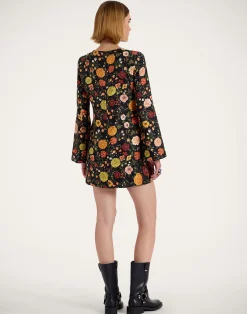 La DoubleJ Vestiti<Mini Supreme Swing DressBotticelli Black in Silk Twill