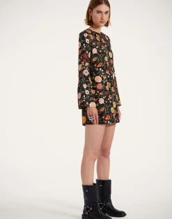 La DoubleJ Vestiti<Mini Supreme Swing DressBotticelli Black in Silk Twill